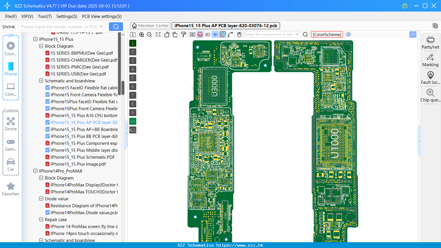 IPhone15_15 Plus AP PCB Layer-820-03076-12